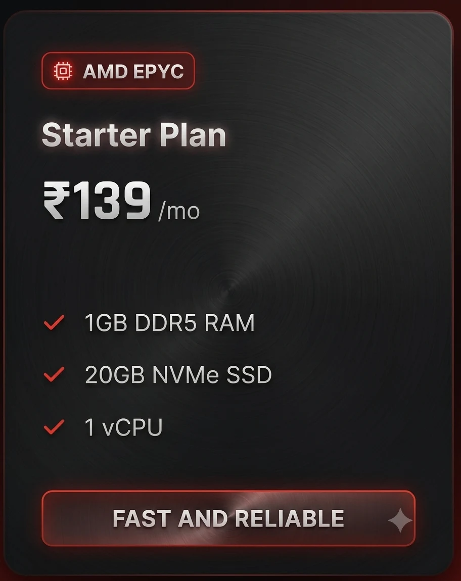 Starter Plan VPS Amd